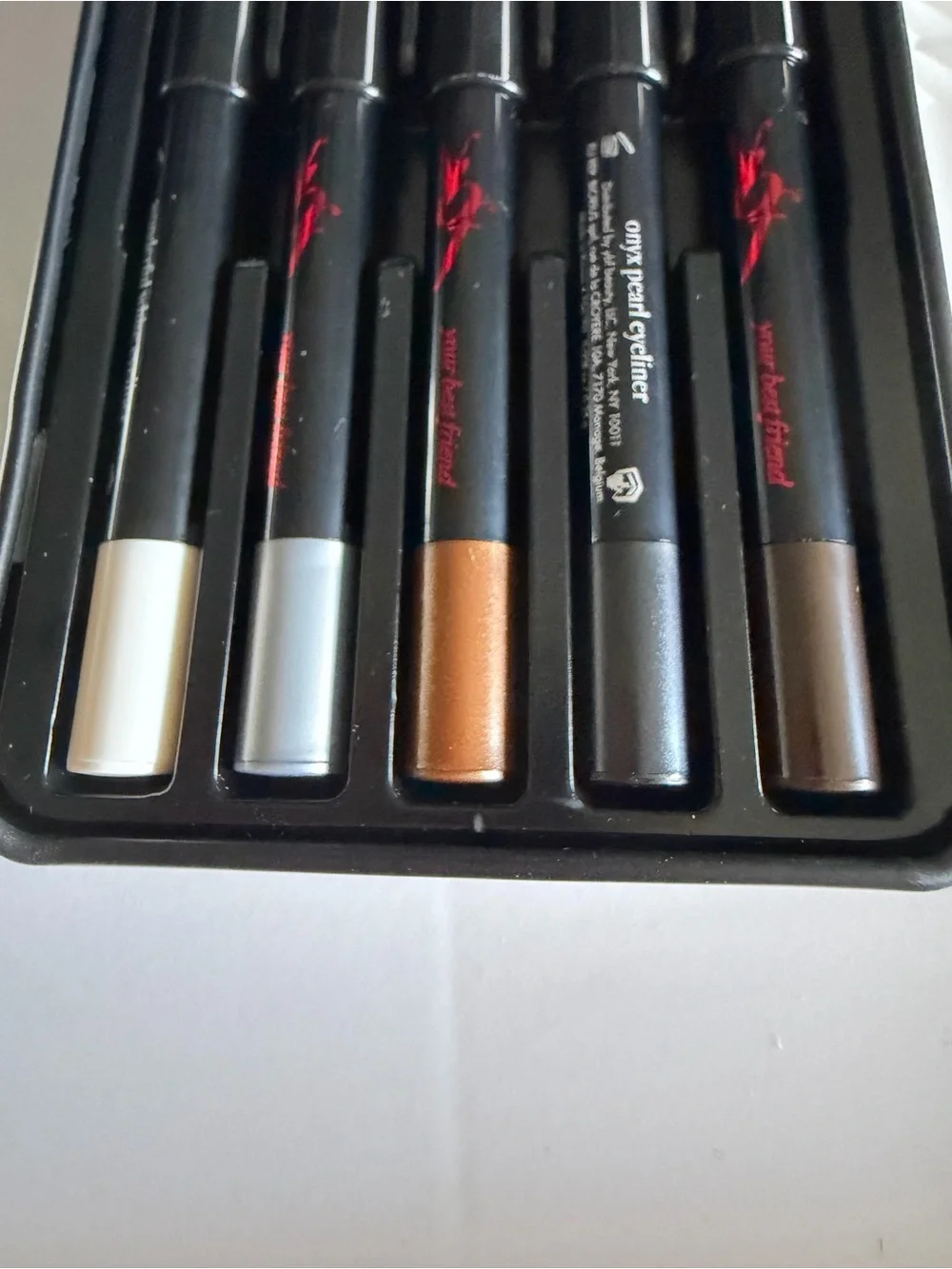 YBF Eyeliner Pencil Set with Silver, White, Bronze, Black, & Brown